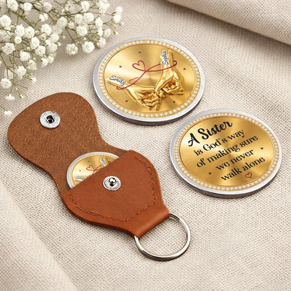 Custom Pocket Hug - Personalized Best Friend Birthday Gifts For Women, Besties, Sisters, BFF - Sisters Make Life Sweeter