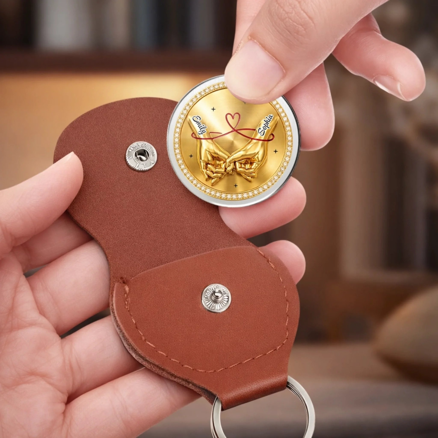 Custom Pocket Hug - Personalized Best Friend Birthday Gifts For Women, Besties, Sisters, BFF - Sisters Make Life Sweeter