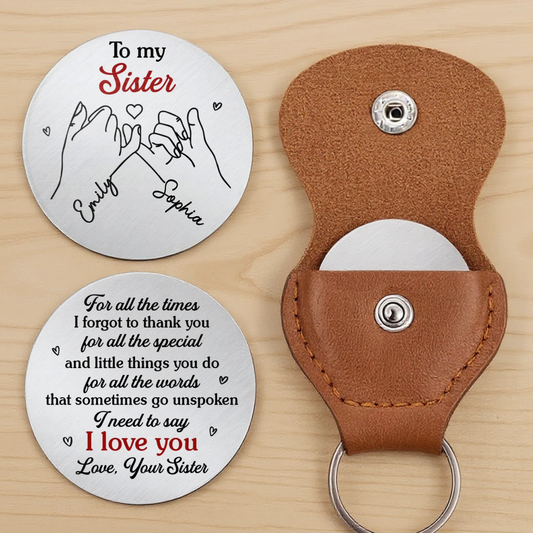 Custom Pocket Hug - Personalized Best Friend Birthday Gifts For Women, Besties, Sisters, BFF - Sister My Forever Friend
