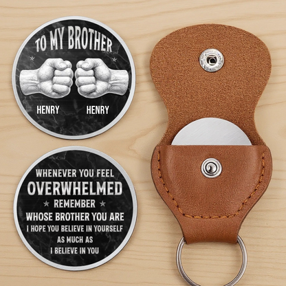 Custom Pocket Hug - Personalized Birthday Gifts For Brother - Stronger When Brothers Stand