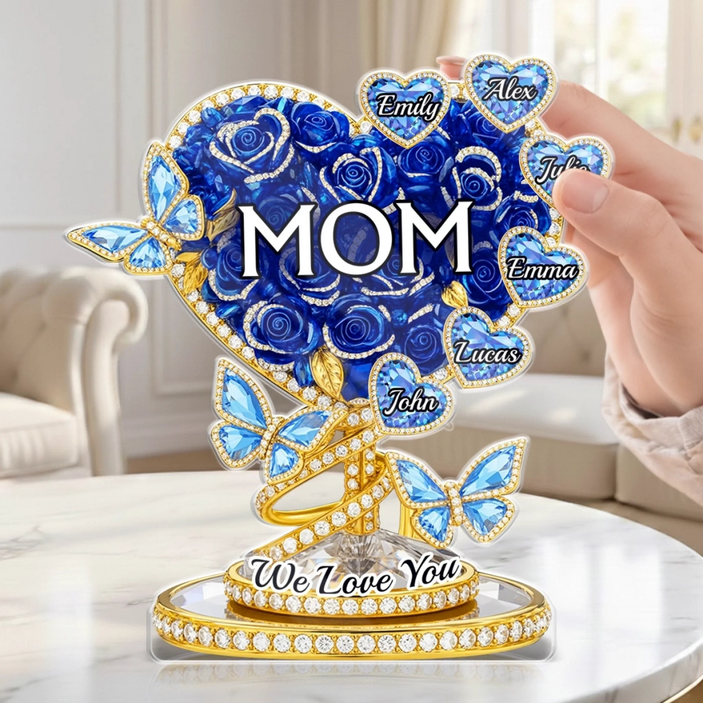 Custom Acrylic Plaque - Personalized Mother's Day Gifts For Mom, Grandma - Grandma Love Never Fades