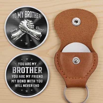 Custom Pocket Hug - Personalized Birthday Gifts For Brother - Brotherhood Stronger Than Time