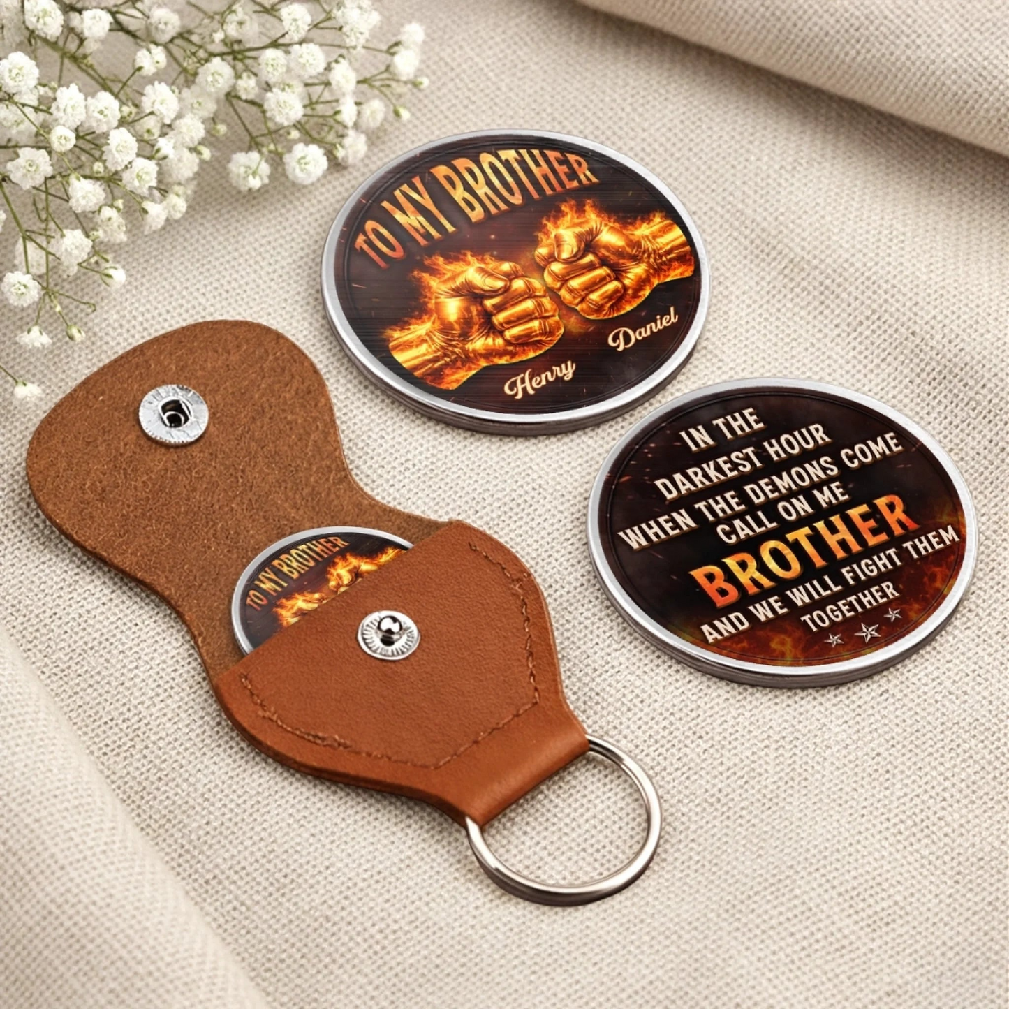 Custom Pocket Hug - Personalized Birthday Gifts For Brother - Brothers Today Tomorrow Always