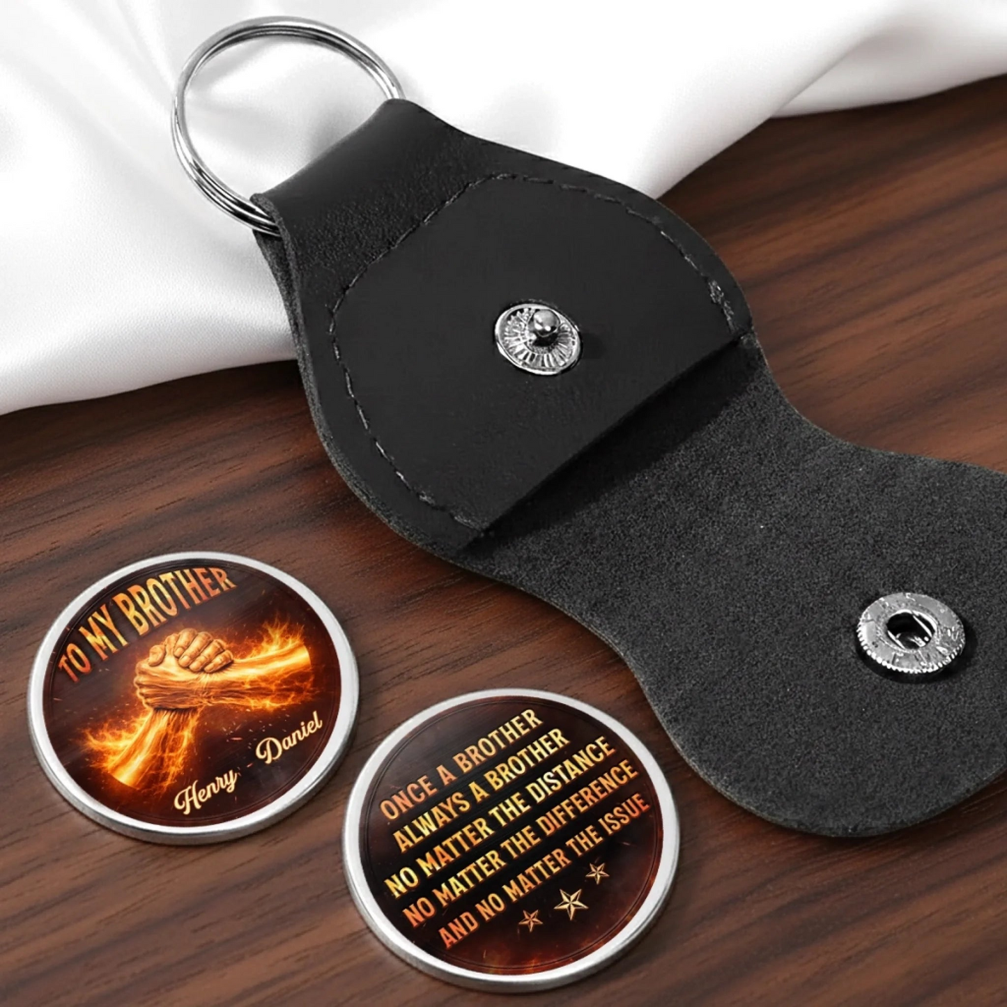 Custom Pocket Hug - Personalized Birthday Gifts For Brother - Brothers Bound For Life