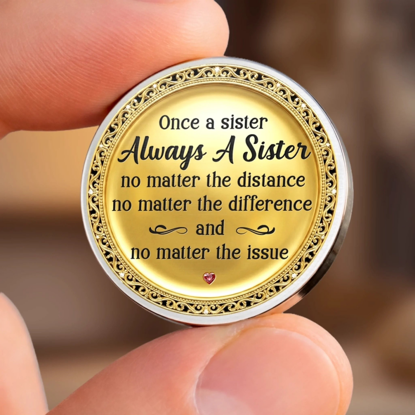 Custom Pocket Hug - Personalized Best Friend Birthday Gifts For Women, Besties, Sisters, BFF - Strong Souls Called Sisters