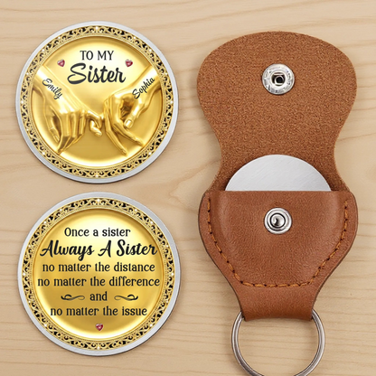 Custom Pocket Hug - Personalized Best Friend Birthday Gifts For Women, Besties, Sisters, BFF - Strong Souls Called Sisters