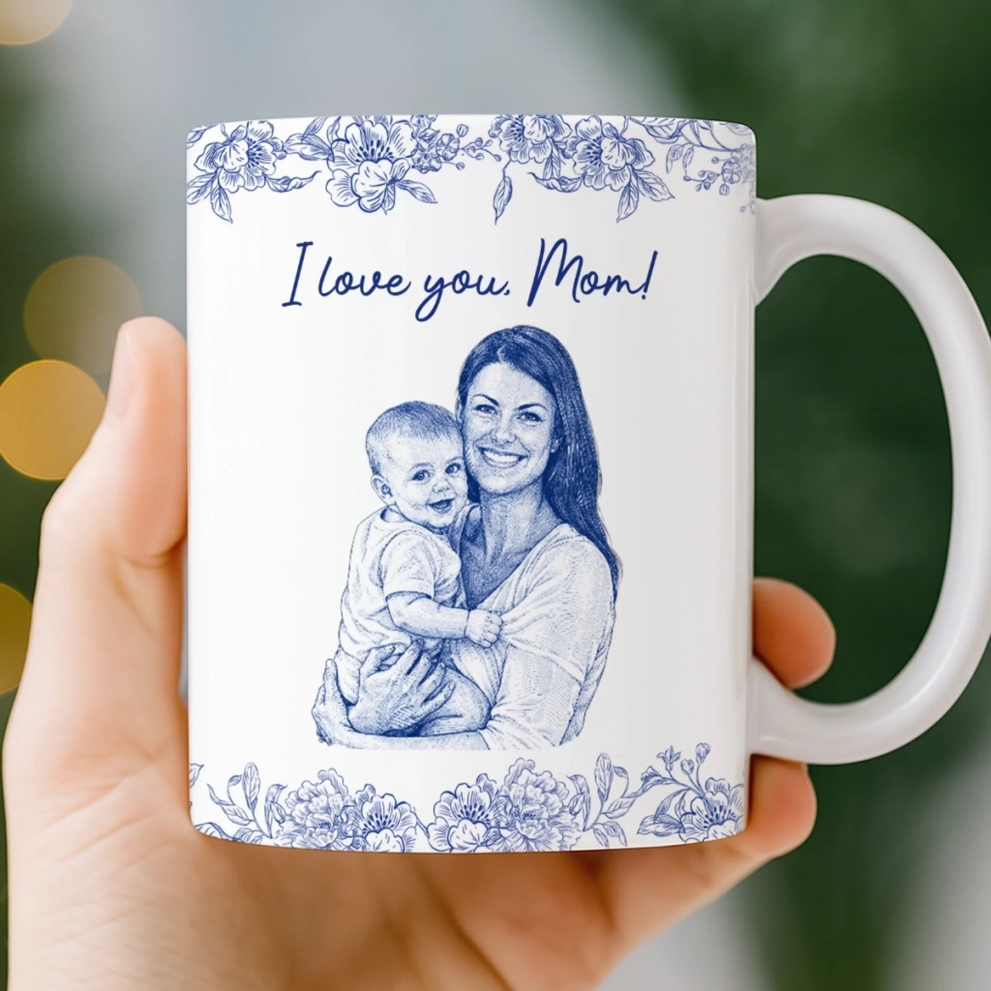 Custom Photo Mug - Personalized Baby Shower, Gender Reveal Gifts For New Moms, New Parents - Mom Is My Sunshine