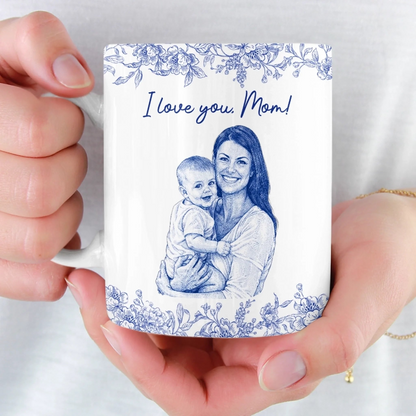 Custom Photo Mug - Personalized Baby Shower, Gender Reveal Gifts For New Moms, New Parents - Mom Is My Sunshine