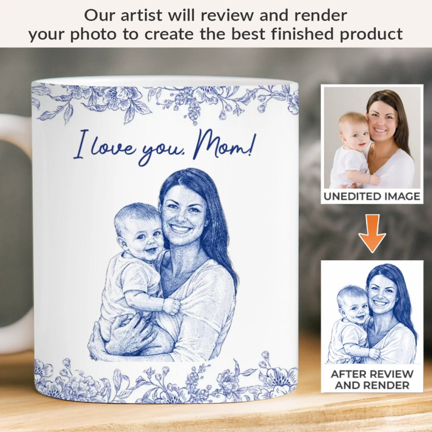 Custom Photo Mug - Personalized Baby Shower, Gender Reveal Gifts For New Moms, New Parents - Mom Is My Sunshine