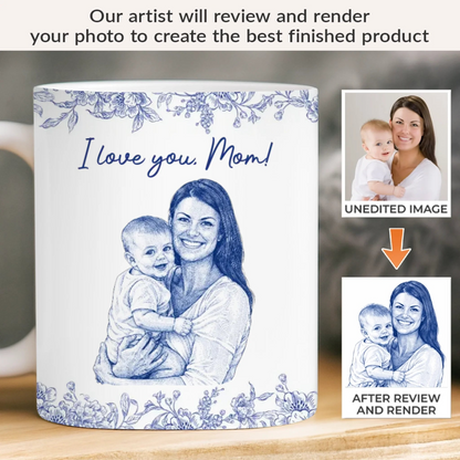 Custom Photo Mug - Personalized Baby Shower, Gender Reveal Gifts For New Moms, New Parents - Mom Is My Sunshine