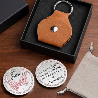 Custom Pocket Hug - Personalized Best Friend Birthday Gifts For Women, Besties, Sisters, BFF - Sisters Always Stand Together