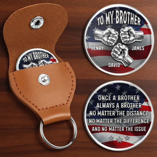 Custom Pocket Hug - Personalized America 250th Anniversary Gifts For Brother - Brotherhood That Never Breaks