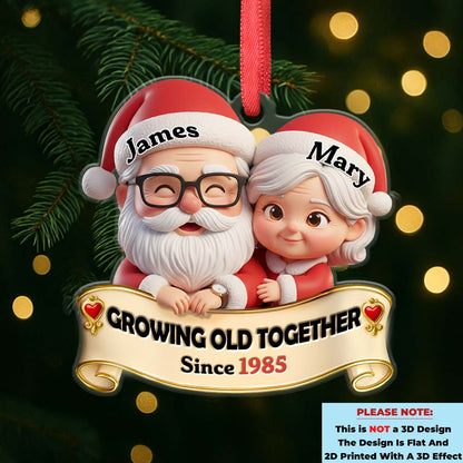 Personalized Christmas Ornament – Growing Old Together 2