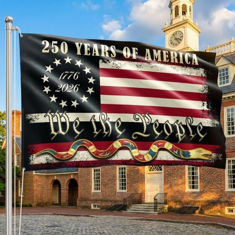 We The People 1776 2026 Flag, 250 Years of American Heritage Patriotic