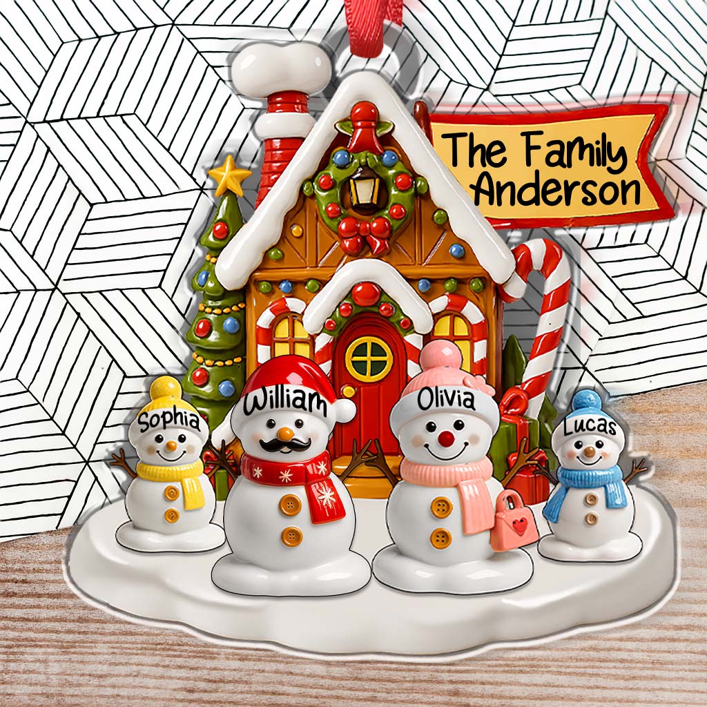 Family Christmast Snowman - Personalized Family Christmas Ornament