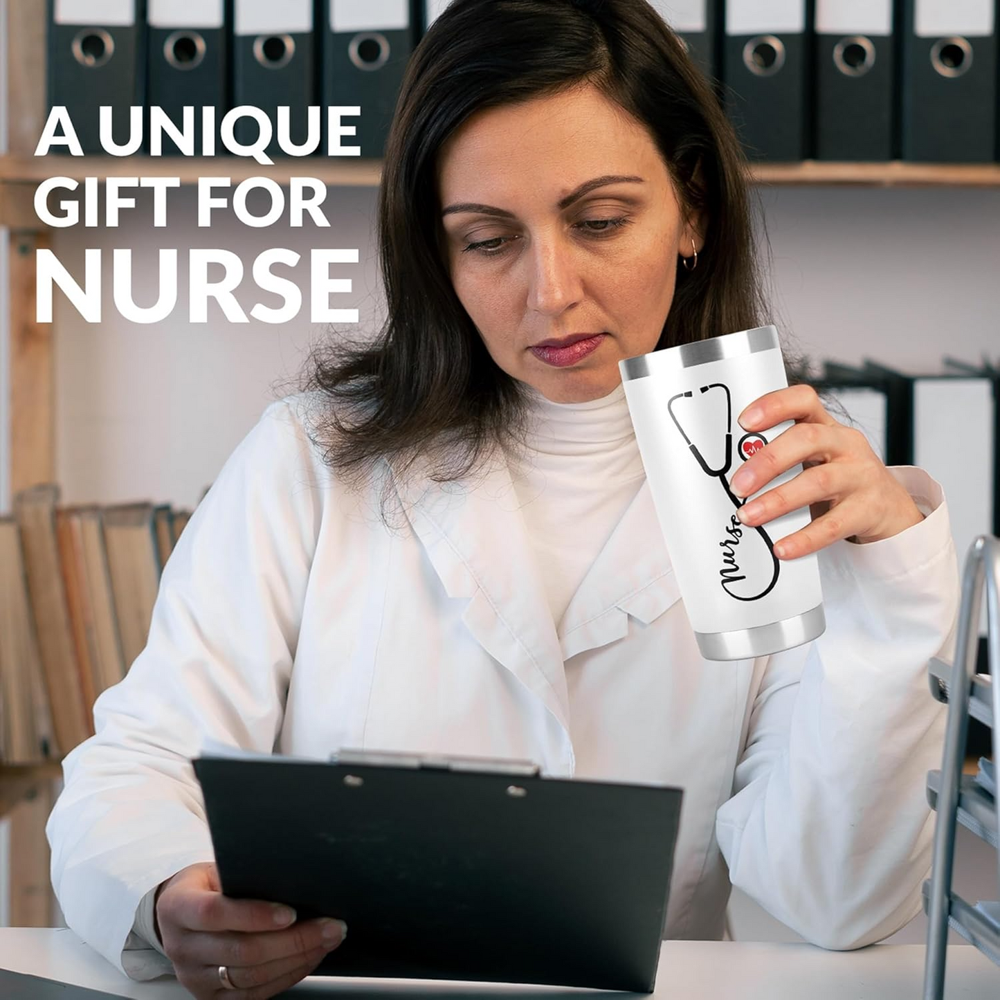 Nurse Tumbler - 20 oz Graduation Thank You Nurse Week Gift CNA RN ER ICU L&D EMT LPN CCU Nutrition Facts Cup