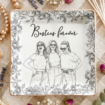 Soul Sister Keepsake Photo Dish - A Personalized Jewelry Gift for Best Friends