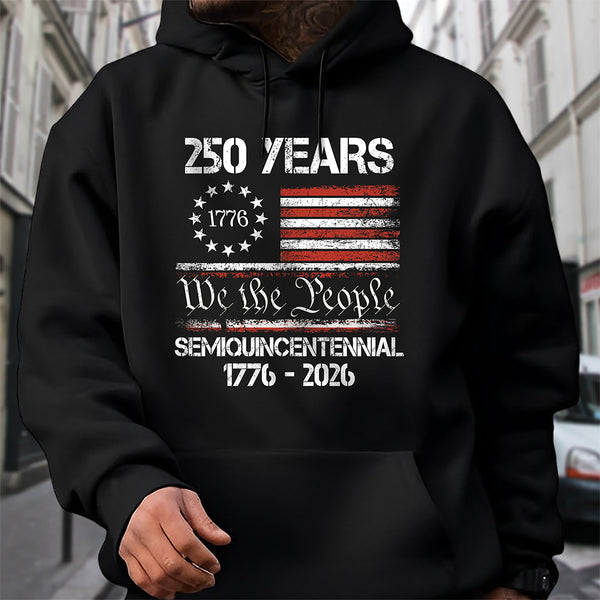 America’s 250th Anniversary United States Semiquincentennial Dark Pullover Hoodie