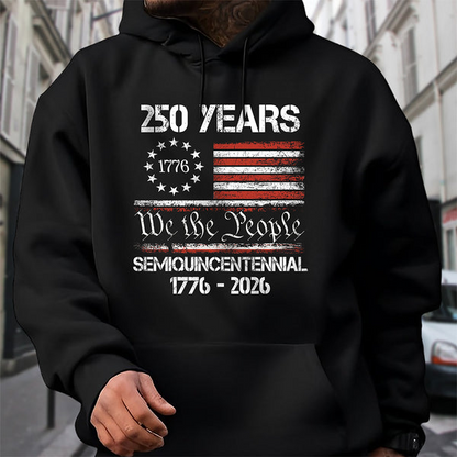 America’s 250th Anniversary United States Semiquincentennial Dark Pullover Hoodie