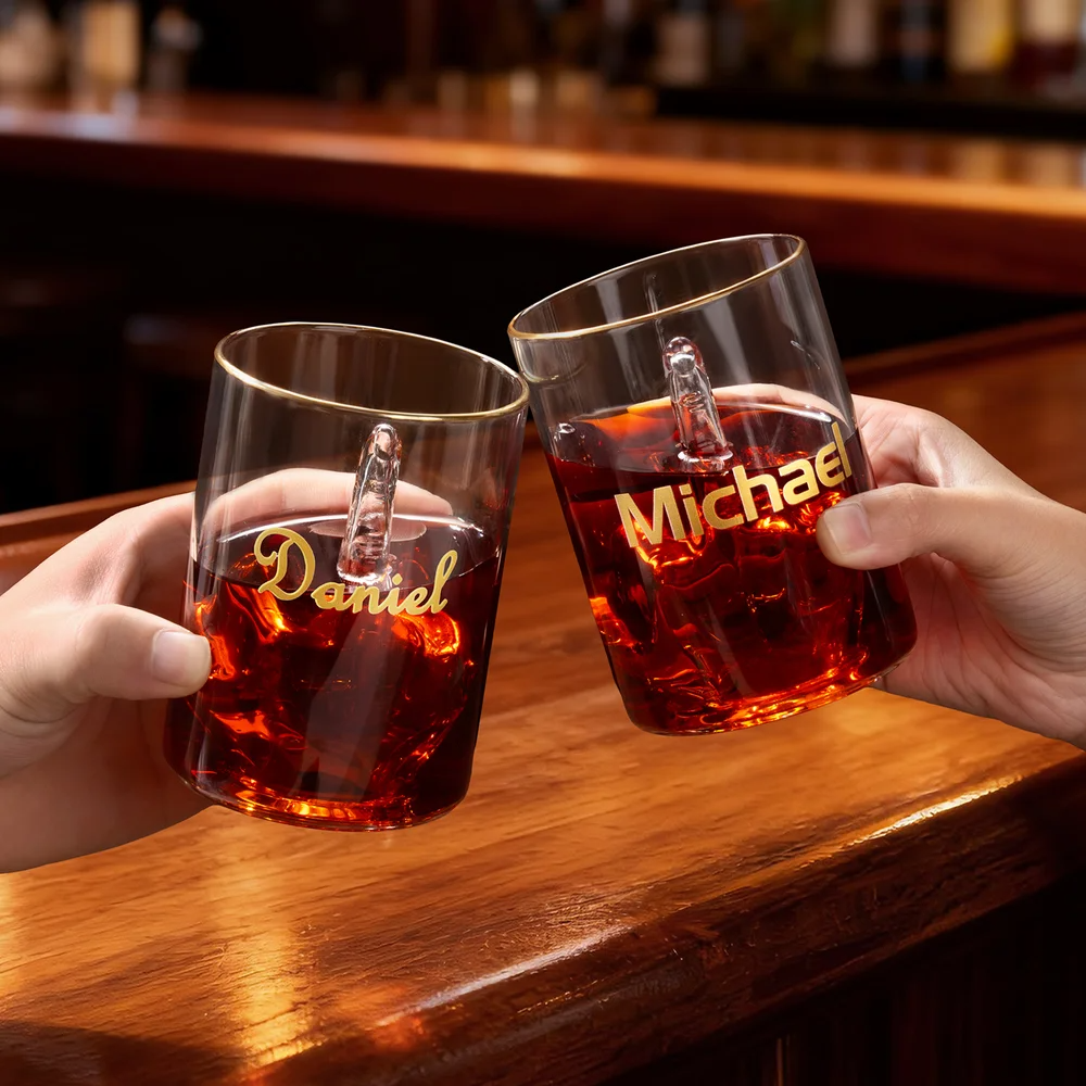 Cheers to Your Attitude - Personalised Funny Middle Finger Whiskey Glass