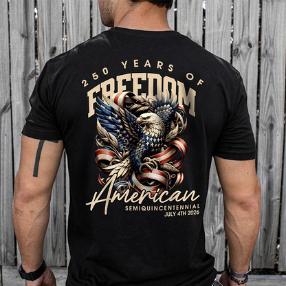 250 Years Of Freedome America Back Basic Tee