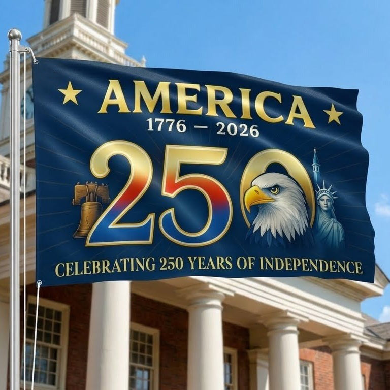 America 250th Anniversary Grommet Flag for Patriotic Decor