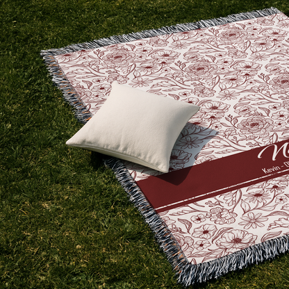 “To the Ones I Love” – Personalized Floral Cotton Throw Blanket