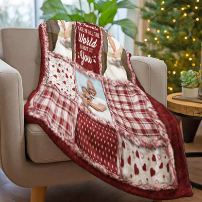 Custom Photo Couple I Met You I Liked You I Love You - Personalized Fleece Blanket, Sherpa Blanket