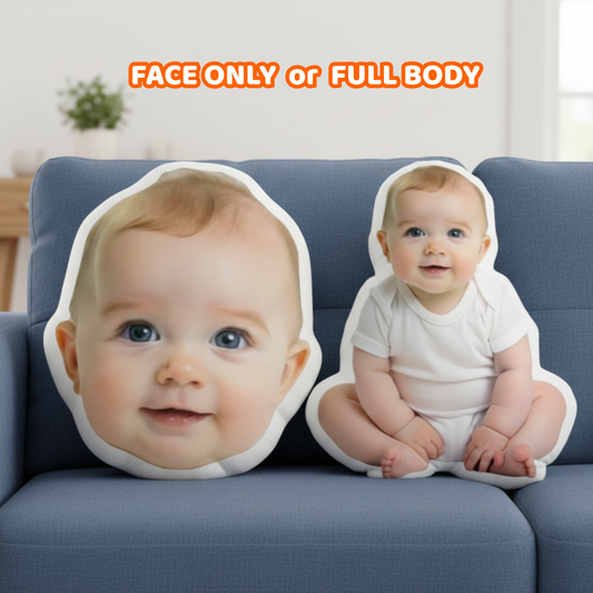 Funny Custom Sharped Photo Pillow – Personalized Gift for Family Members, Friends