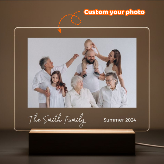 Heartwarming Custom Photo Collage LED Light – Personalized Family Memory Gift