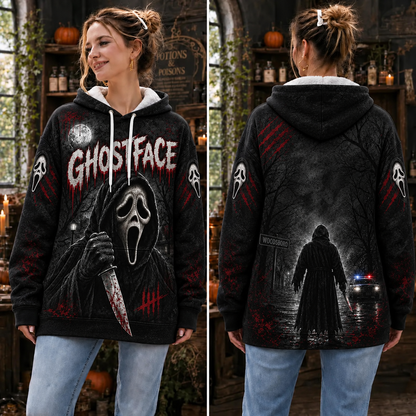 Ghostface Horror Movie 3D Graphic Print Hoodie Pullover Hooded Sweater