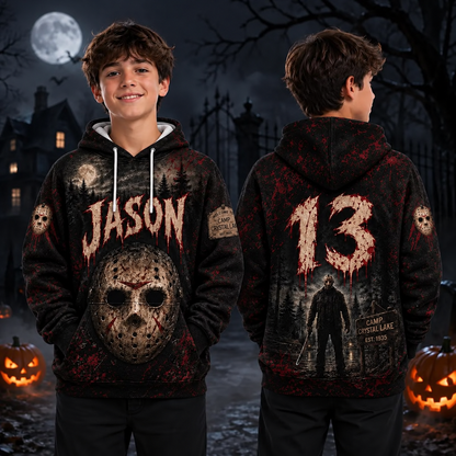Friday The 13th Jason 3D Graphic Print Hoodie Pullover Hooded Sweater