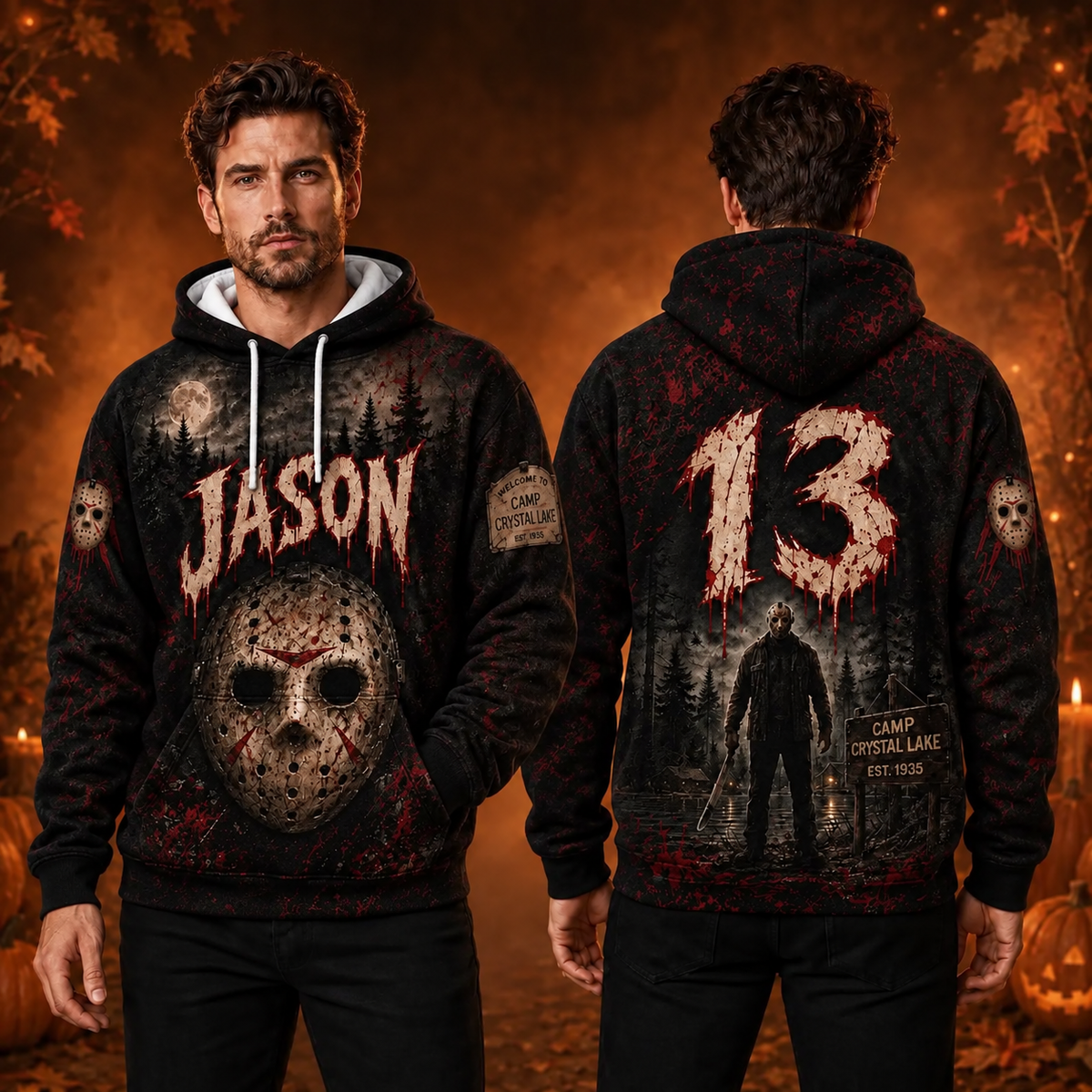 Friday The 13th Jason 3D Graphic Print Hoodie Pullover Hooded Sweater