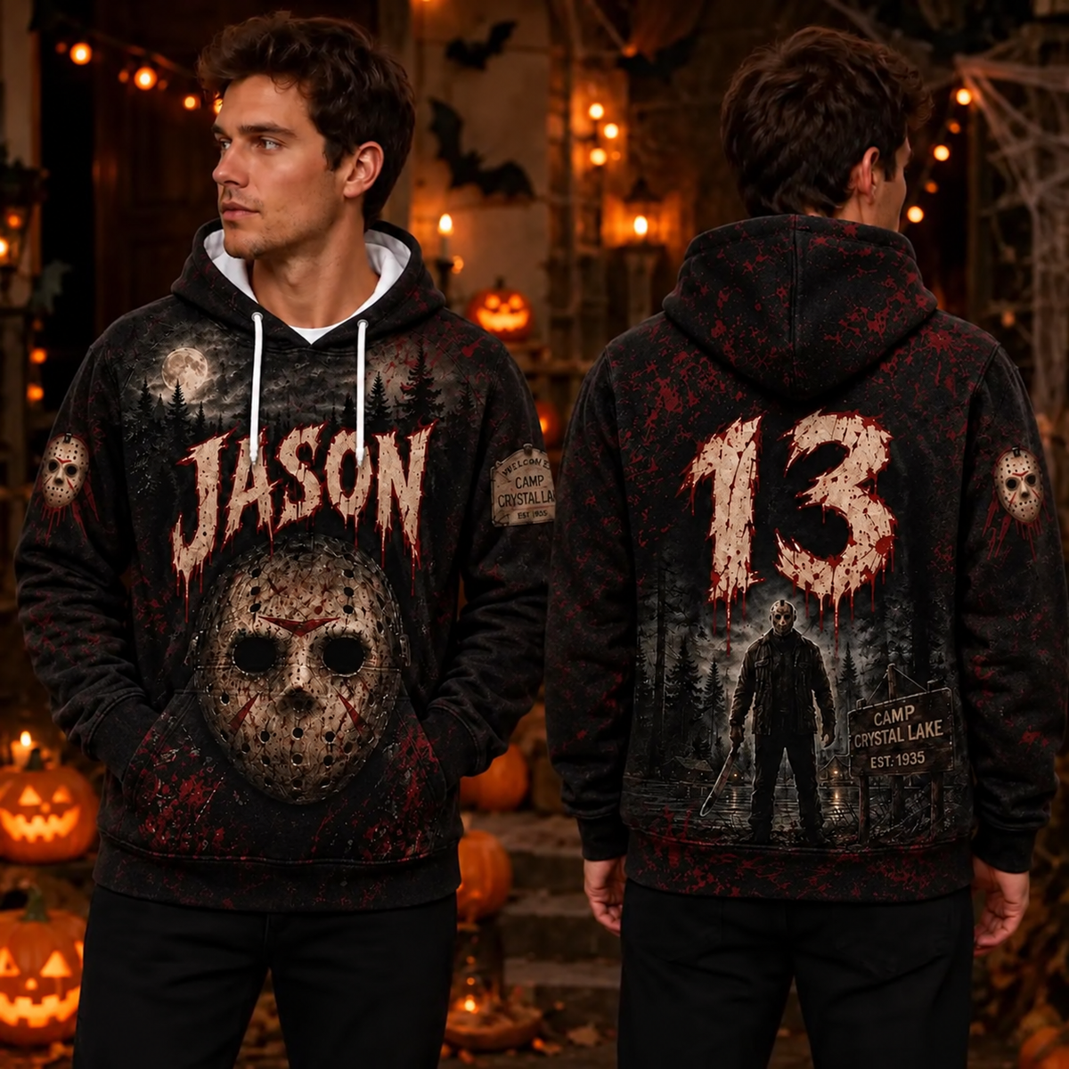 Friday The 13th Jason 3D Graphic Print Hoodie Pullover Hooded Sweater