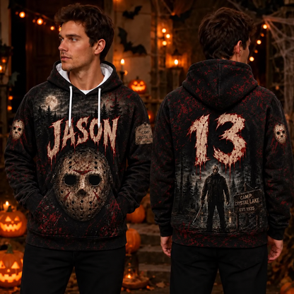 Friday The 13th Jason 3D Graphic Print Hoodie Pullover Hooded Sweater