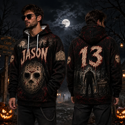 Friday The 13th Jason 3D Graphic Print Hoodie Pullover Hooded Sweater