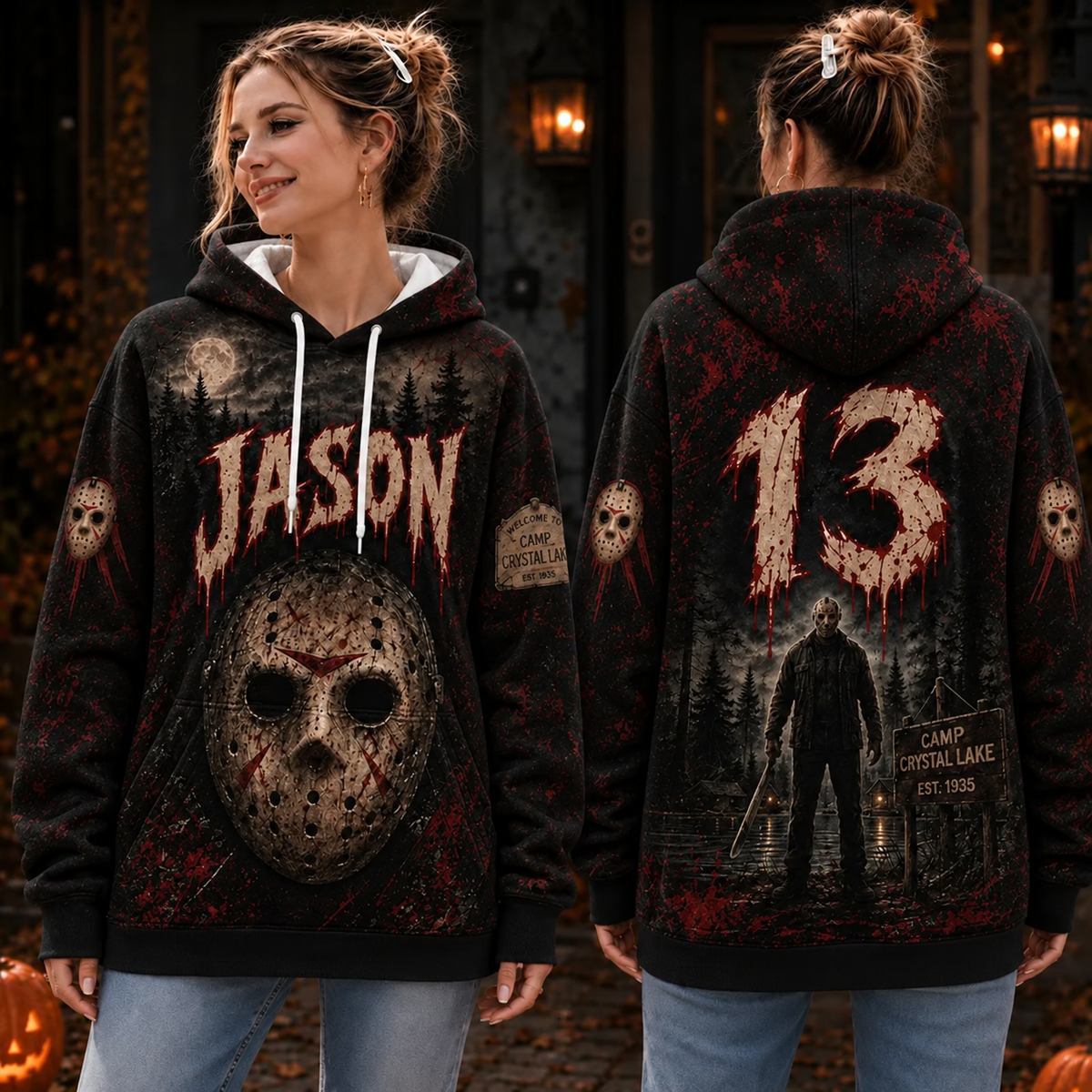 Friday The 13th Jason 3D Graphic Print Hoodie Pullover Hooded Sweater