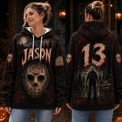 Friday The 13th Jason 3D Graphic Print Hoodie Pullover Hooded Sweater