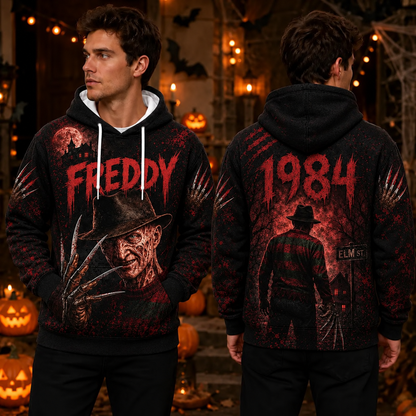 Freddy Krueger A Nightmare on Elm Street 3D Graphic Print Hoodie Pullover Hooded Sweater