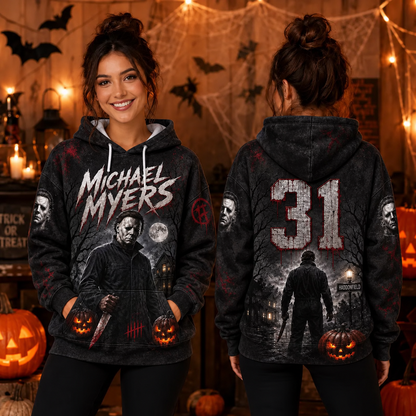 Michael Myers 3D Graphic Print Hoodie Pullover Hooded Sweater