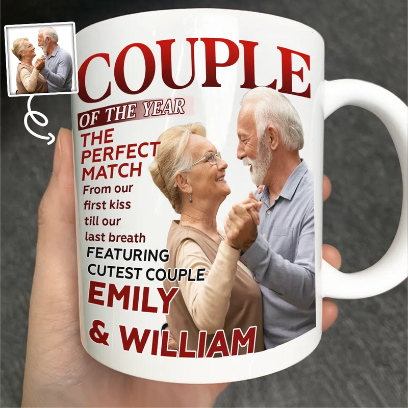 Custom Photo Couple Of The Year Magazine - Personalized Mug