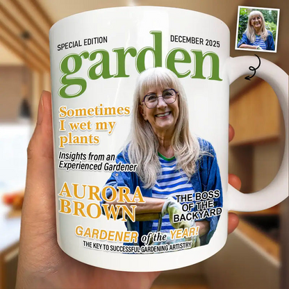 Custom Photo Garden Magazine - Personalized Mug