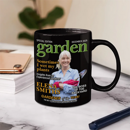 Custom Photo Garden Magazine - Personalized Mug