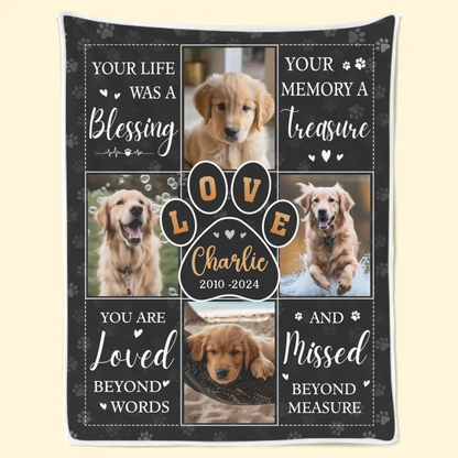 Custom Photo Thanks For Everything, I Had A Great Time - Pet Memorial Personalized Custom Blanket - Sympathy Gift For Pet Owners, Pet Lovers