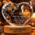 Custom Photo When You Miss Me Have No Fear Memorial - Personalized Crystal Heart Shaped Lamp