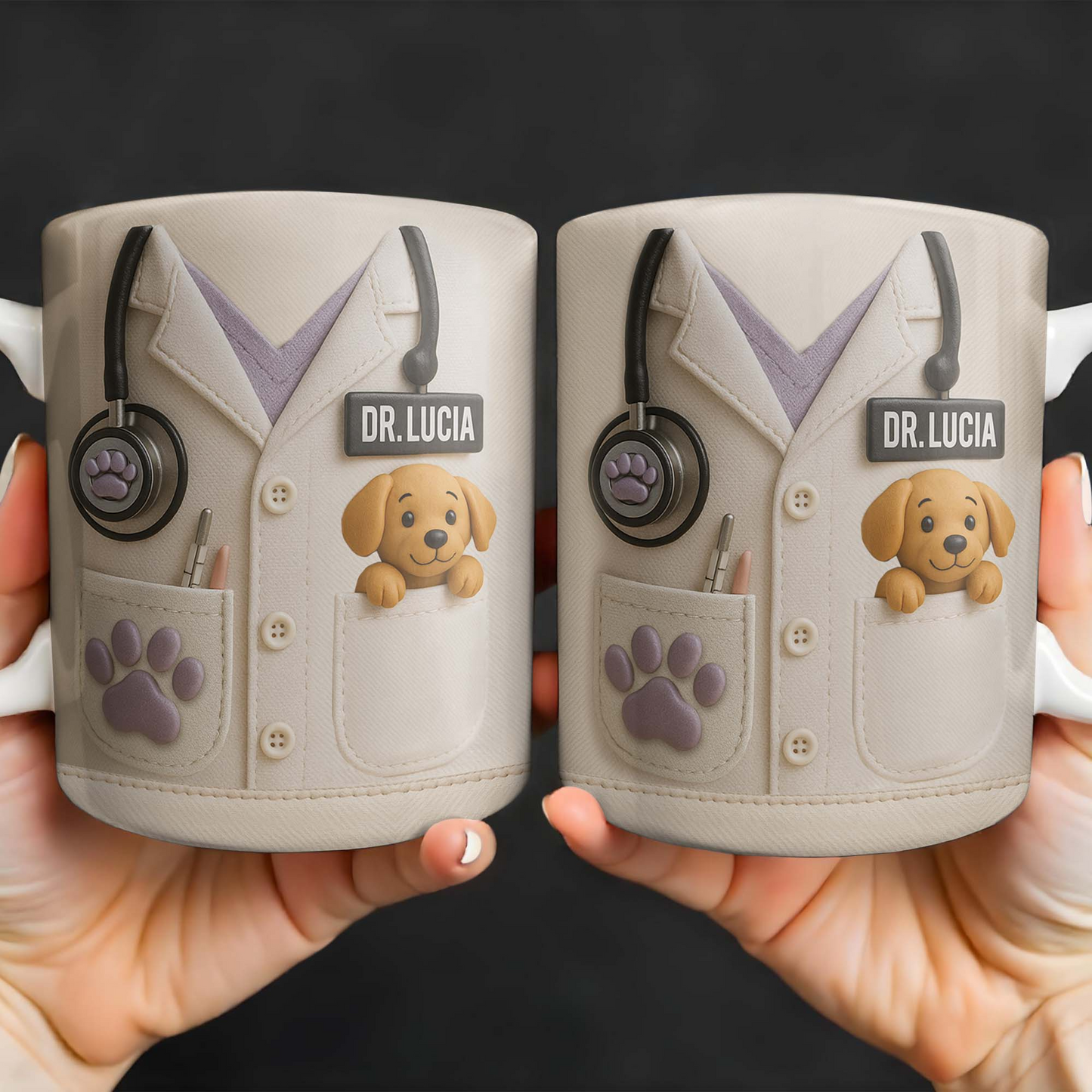 The Perfect Gift For Pet Lovers Featuring Lab Coat And Dog, Custom Coffee Mug, Gift For Veterinarians And Pet Owners