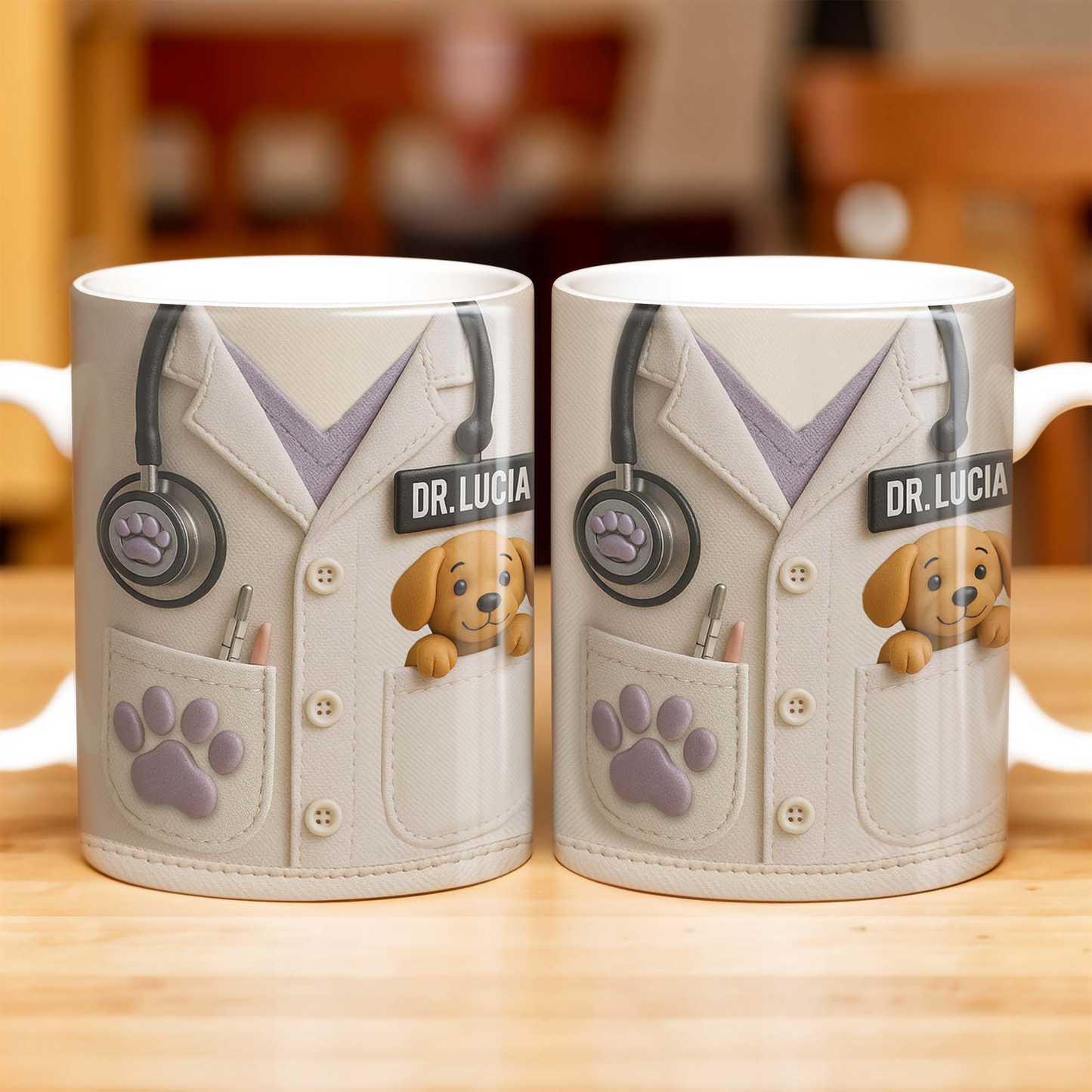 The Perfect Gift For Pet Lovers Featuring Lab Coat And Dog, Custom Coffee Mug, Gift For Veterinarians And Pet Owners