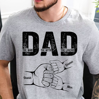Dad The Man The Myth The Legend - Personalized Shirt Father's Day