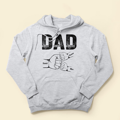 Dad The Man The Myth The Legend - Personalized Hoodie Father's Day