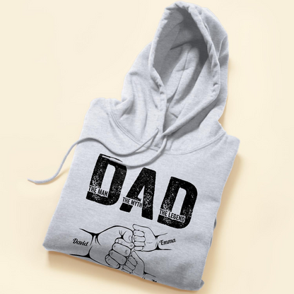 Dad The Man The Myth The Legend - Personalized Hoodie Father's Day